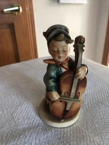 Vintage Hummel Germany String Bass Cello Player 186 EUC Bee Line Logo TMK-2 - Picture 1 of 6