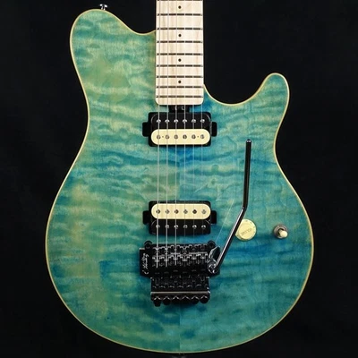 Sterling by MUSIC MAN AX40 Used Maple+Basswood body Trans Blue w/Soft case - Image 1 of 4