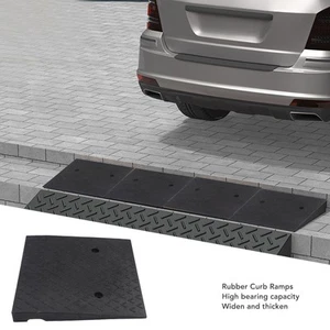 ✈Driveway Rubber Curb Ramps 3-5 Tons Load Capacity Prevent Skidding Sidewalk - Afbeelding 1 van 12