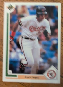 Tarjeta de béisbol David Segui Baltimore Orioles 1991 cubierta superior #342 novato como nueva - Imagen 1 de 2