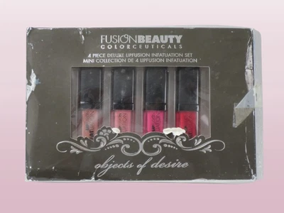 JUEGO DE 4 PIEZAS FUSION BEAUTY DELUXE LIPFUSION ENAMORATION EN CAJA *VER DETALLES* Foto 1 de 2