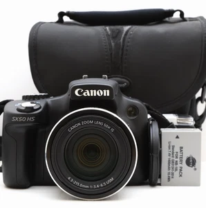 Canon PowerShot SX50 HS 12.1MP Digital Camera Black Tested Full Kit - Fast Post - Picture 1 of 19