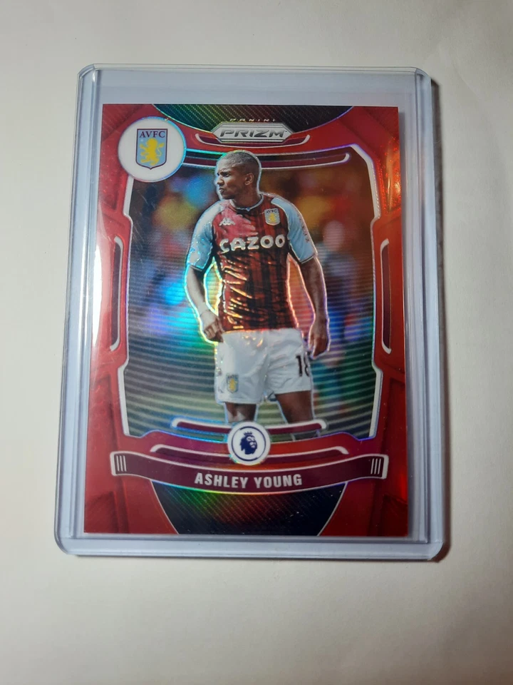 2021-22 Panini Prizm E.P.L Ashley Young Red 195/199 #126 Aston Villa - Image 1 of 2