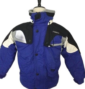 Tryolia Jackey Coat Boys Kids Size S Color Blue Black White Hooded Winter Coat - Picture 1 of 7