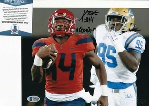 KHALIL TATE signed (ARIZONA WILDCATS) football Eagles 8X10 BECKETT BAS Y75117 - Picture 1 of 1