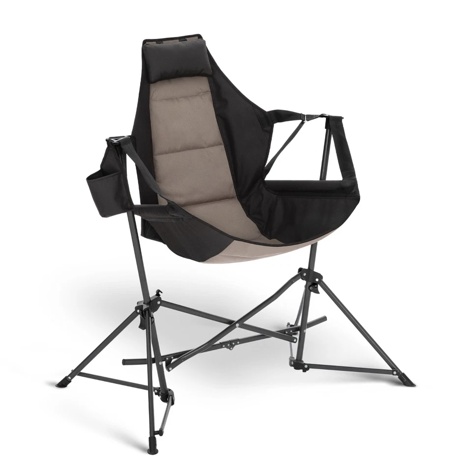 Silla Hamaca Columpio Portátil Plegable Exterior Camping Columpio Sillas con Bolsa de Transporte Foto 1 de 4