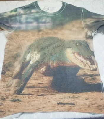 Camiseta Rook Girl Alligator All Over One Side 2XL XXLarge 100 % algodón RN#139058 Foto 1 de 4
