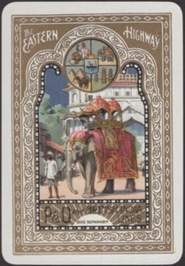 Playing Cards Single Card Old Vintage Wide * P&O * Shipping Line Advertising  A  - Picture 1 of 3