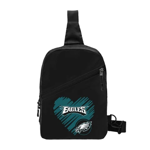 Love Style Philadelphia Eagles Black Chest Package Folding Cross-body Chest Bag Cover