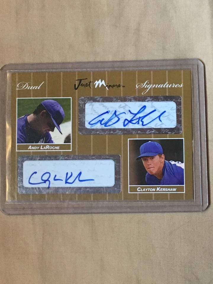 2007 Just GOLD ROOKIE autograph Clayton Kershaw and  LaRoche 4/10 no chrome - Image 1 of 1