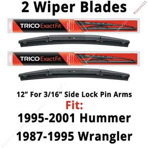 Qty 2 Trico Exact Fit 12" Wiper Blades fit Listed Hummer & Wrangler - 12-2 x2 - Picture 1 of 1