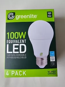4 Pack Greenlite 14W LED 3000K Bright White equivalent 100W - Picture 1 of 6