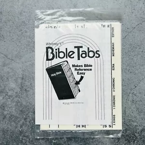 Etiquetas de capítulo vintage de Whitney's Bible Tabs 1986 selladas - Imagen 1 de 4