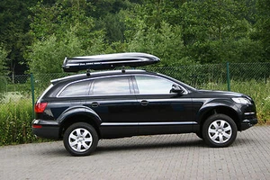 Stabile Aerodynamische Premium Dachbox Gepäckbox Moby Dick SL GRAU von MOBILA - Bild 1 von 2