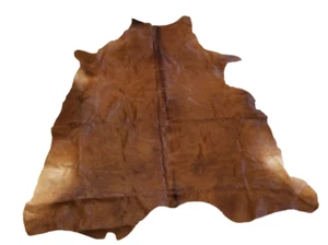 Cowhide Area Rug - Dark Brown - Rustic - 72" W x 87" - Perfect GRADUATIONGift ! - Picture 1 of 5