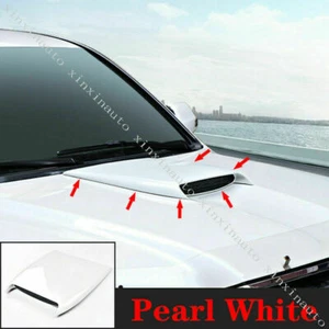 For Toyota Land Cruiser LC200 16-21 Pearl White Simulation Hood Vent Decor Trim - Picture 1 of 7