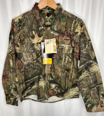 BROWNING JR. Youth Mossy Oak Wasatch Button Up Pockets  HUNTING SHIRT Sz XL NEW - Image 1 of 4