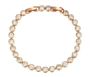 Luxus Armband Tennis Zirkonia Kristalle 750er Gold 18K vergoldet Damen 18,5-20cm - Bild 1 von 7