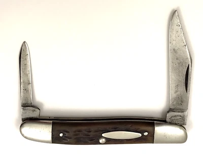 Cattaraugus Serpentine Pen Knife BONE 2216 9C Little Valley Vintage 10934-NX - Image 1 of 4