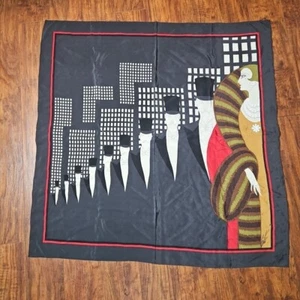 "Erte 'Top Hut' Seidenschal 34""×34" - Bild 1 von 12