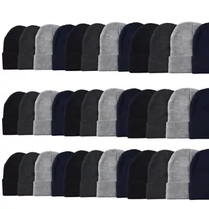72er Pack Winter Beanie Mützen Großpackung für Herren Damen Großhandel Strickmützen Posten - Bild 1 von 7