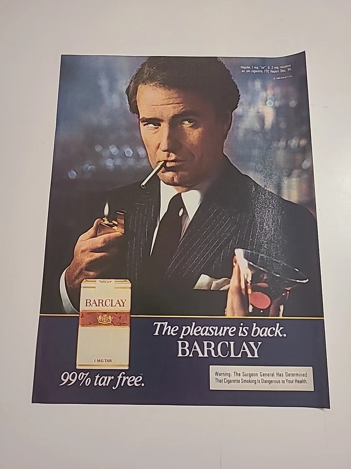 Anuncio impreso de cigarrillos Barclay 1983 8x11 ideal para enmarcar  Foto 1 de 1