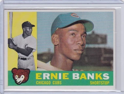 PD: 1960 Topps Tarjeta de Béisbol #10 Ernie Banks Chicago Cubs - NrMt Foto 1 de 2