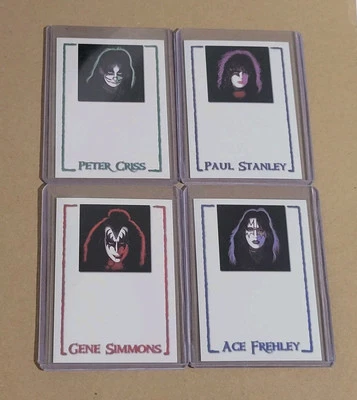 1997 KISS Cards BLANK SIGNATURE SET - SIMMONS / STANLEY / FREHLEY / CRISS - Image 1 of 4