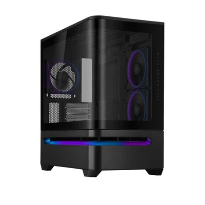 ASUS Prime AP202 ARGB Tempered Glass Micro ATX, Mini-ITX Gaming Case - Black  - Image 1 of 4