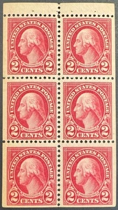 Bloque de 6 Washington 1926 2c - Scott 634 - Como nuevo NH OG - Perf 11 - Carmine - Imagen 1 de 2