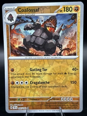 Pokémon TCG - Coalossal - 095/162 - SV05: Temporal Forces - Reverse Holo - Image 1 of 2