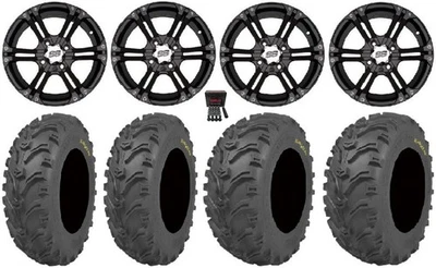 ITP SS212 12" Wheels Black 25" Bear Claw Tires Honda Rincon Rancher Foto 1 de 4