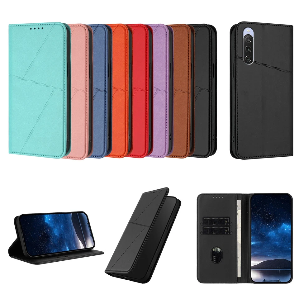 Magnetic Flip Wallet Case Cover for Sony Xperia 1 10 III IV V VI 5 III 5 IV Ace3 - Image 1 of 4