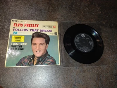 ELVIS PRESLEY - EP- FOLLOW THAT DREAM- RCA VICTOR - UK - RCX-211 - ROCK N' ROLL - Image 1 of 2