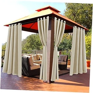 Waterproof Outdoor Curtains for Patio Gazebo Pergola Balcony - Thermal - Picture 1 of 7