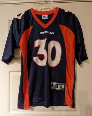 Camiseta deportiva pequeña de los Denver Broncos Terrell Davis #30 azul vintage de la NFL Foto 1 de 4