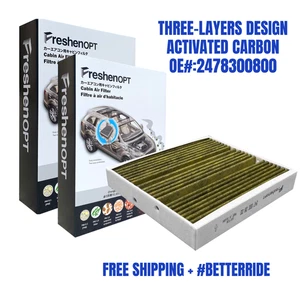 2PCS FreshenOPT Cabin Air Filter Fit Benz W247 GLB250 20-21 OE: 2478300800 - Picture 1 of 8