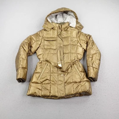 Chaqueta acolchada parka acolchada vintage Baby Phat para mujer grande dorada acolchada con cinturón Y2K Foto 1 de 4