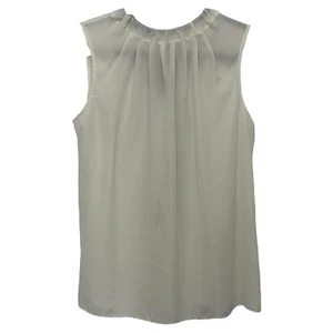 Anne Klein Damen Bluse weiß ärmellos Plissee Gr. M - Bild 1 von 6