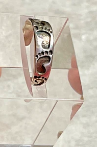 ZEHENRING STERLINGSILBER FUSSABDRÜCKE IM SAND - Bild 1 von 5