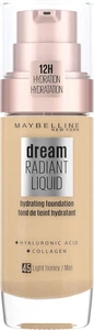 Maybelline Dream Radiant Liquid Foundation, 45 Light Honey, 12HR Hydration - Picture 1 of 12