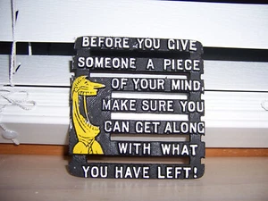 Funny Trivet Before You Give Someone A Piece Of Your Mind Make Sure You... - Picture 1 of 7