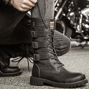 Herren Armeestiefel Kampfstiefel Einsatzstiefel Militärstiefel Ritterstiefel A15 - Bild 1 von 10