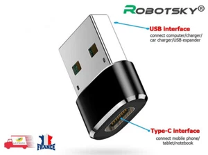 adaptateur USB Type C femelle vers USB A male OTG adaptateur convertisseur - Photo 1 sur 5
