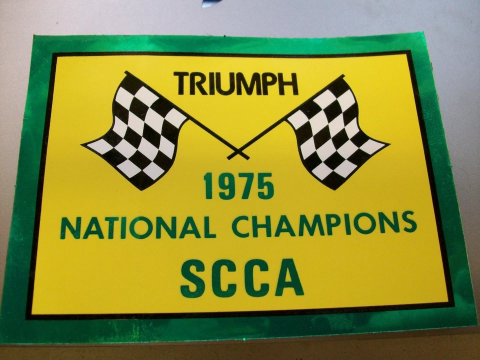 Pegatinas vintage nos scca 1975 triumph campeón nacional Foto 1 de 3