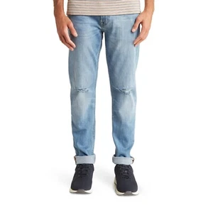 7 For All Mankind Final Sale $228 NWT Men's Paxtyn Skinny Jeans Distressed Denim - Picture 1 of 4