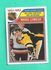 (1) MARIO LEMIEUX 1985-86 O-PEE-CHEE # 262 PENGUIN ROOKIE LDRS CREASED (V8537)  