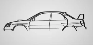 Wall Art Home Decor 3D Car Silhouette Subaru Impreza WRX STI GD - Picture 1 of 1