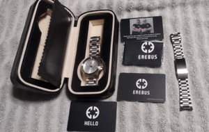 Erebus Origin 38mm Automatic Dive Watch, 200m, silver Steel Bezel, silver dial - Picture 1 of 15