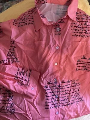 5XL Coral Bottom Up Shirt  WOMENS PLUS SIZE  - Image 1 of 4